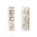 Premium Gold Geometric Crystal Wall Sconce, E14 Dimmable