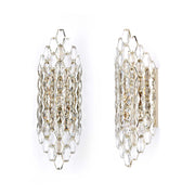 Premium Gold Shield Crystal Wall Sconce, E14 Dimmable