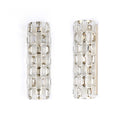 Premium Gold Textured Crystal Wall Sconce, E14 Dimmable