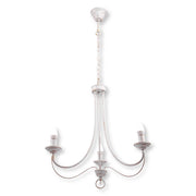 Gold Brushed White Rice Minimalist Arm Candle Ceiling Chandelier Light