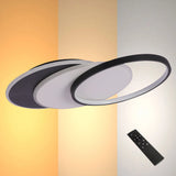 Dimmable CCT Tunable Overlapping Tray LED Ceiling Light with Remote for Bedrooms & Living Rooms