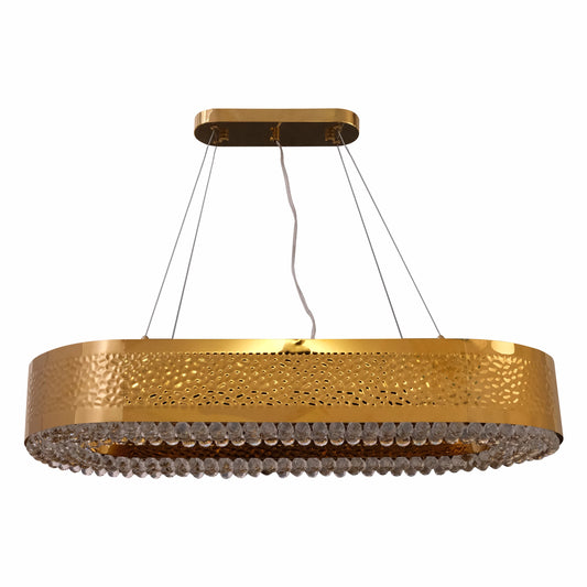 Ball Crystal Gold Metal Chandelier Ceiling Light E14 Round or Island