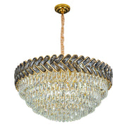 Herringbone Crystal Chandelier Ceiling Light Gold