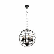 Black Metal Cage Candle Lantern Pendant Ceiling Light E14