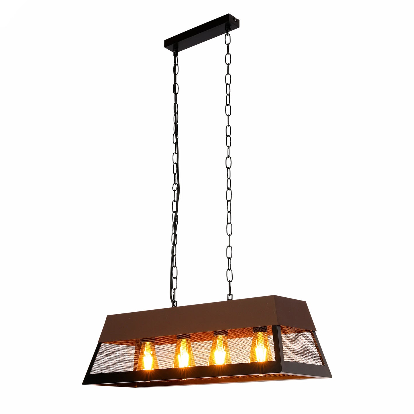 VersaTrend Island Chandelier | Mesh & Fence Dual Styles | Industrial-Modern Blend