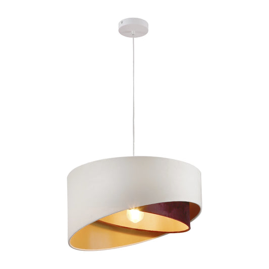 Double Fabric Shade Pendant Ceiling Light