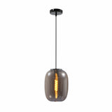 Bee Hive Smoky Amber Glass Pendant Ceiling Light E27