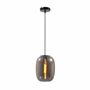 Bee Hive Smoky Amber Glass Pendant Ceiling Light E27