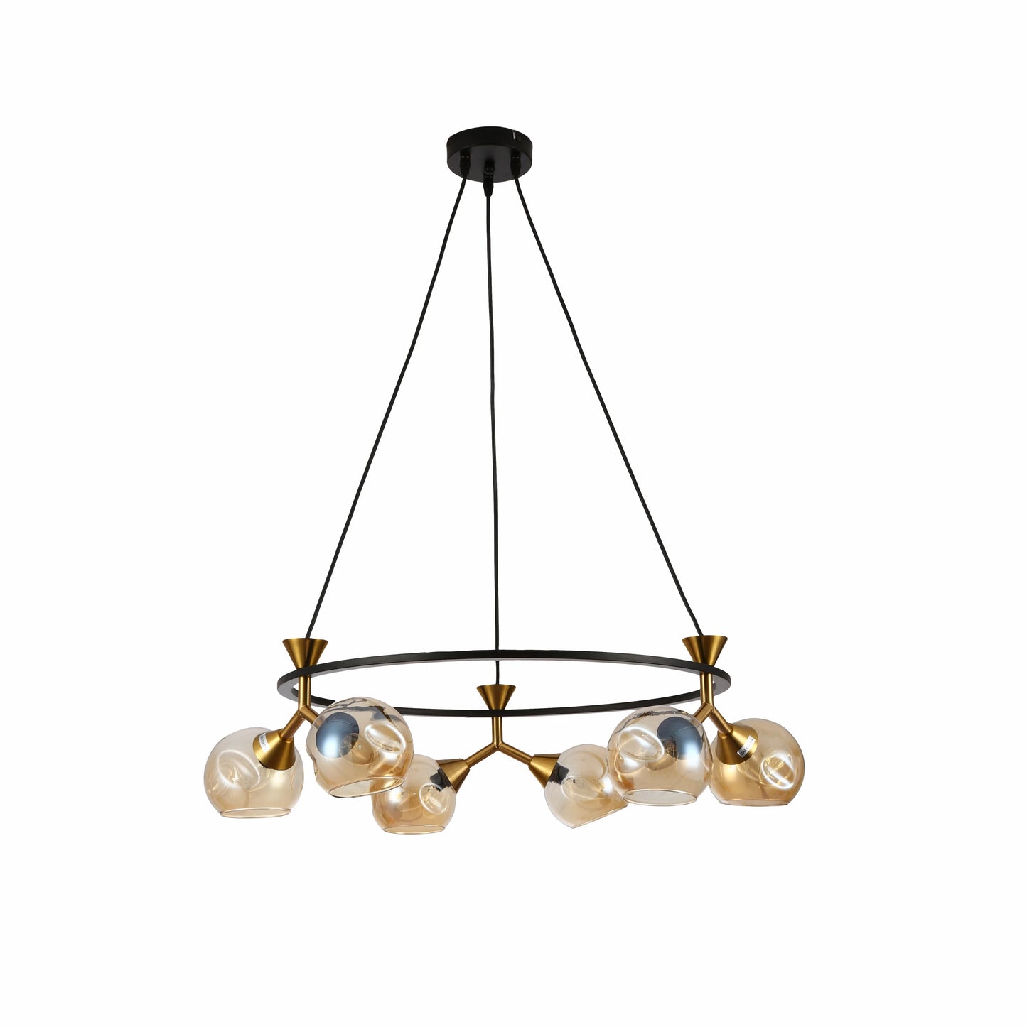 Locanda Amber Glass Island Chandelier Ceiling Light E14