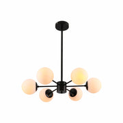 Snowflake Opal Globe Glass Black Body Ceiling Light E27