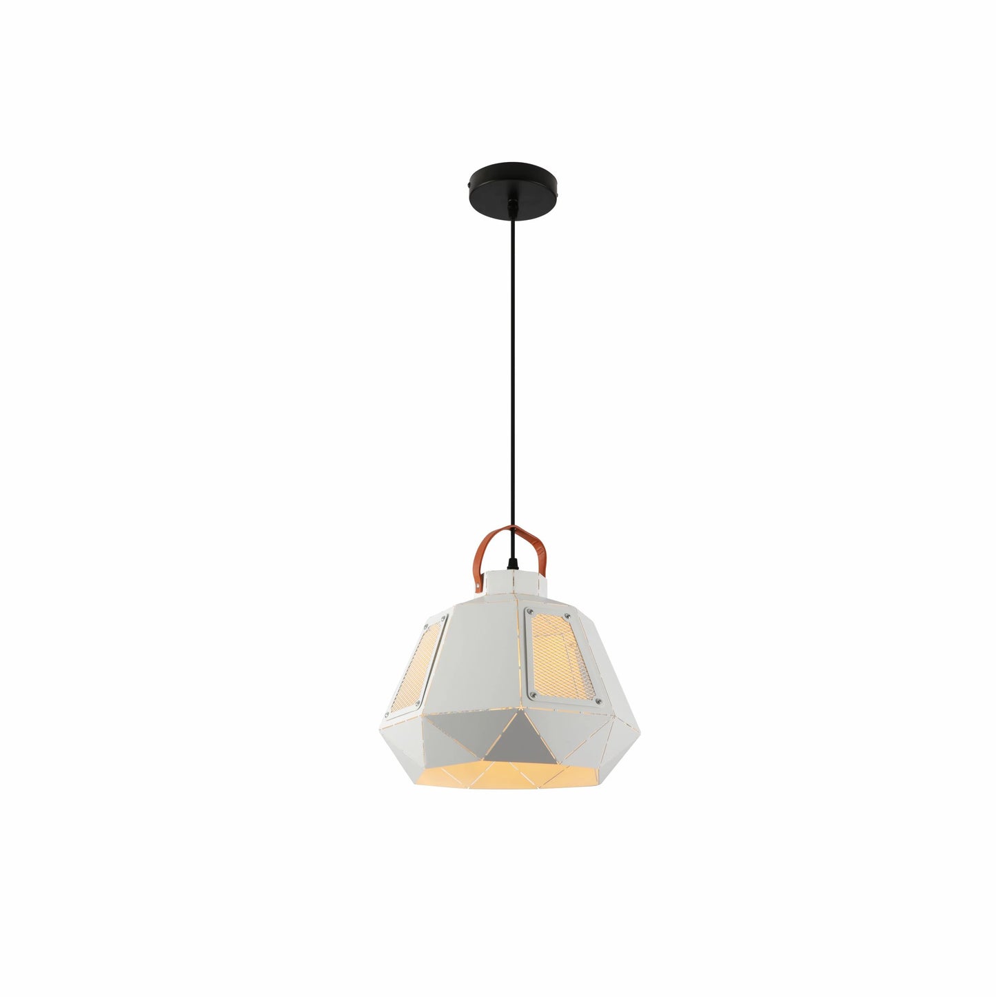 Esagono Pod Lantern Black or White Pendant Ceiling Light E27