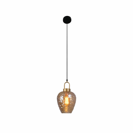 Miele Lungo Amber Glass Pendant Ceiling Light E27