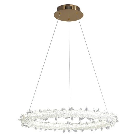 Modern Quartz Round Chandelier Ceiling Light with Built-in LED 150W