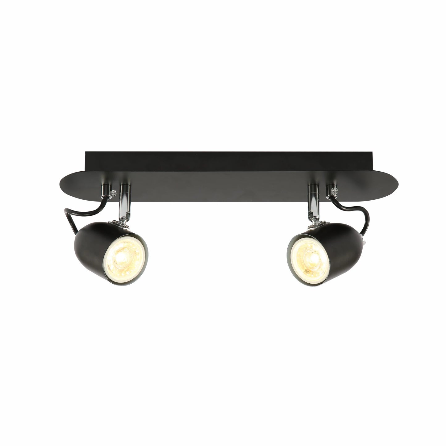 Black Cone Shade Black Chrome Metal Body Ceiling and Wall Light GU10
