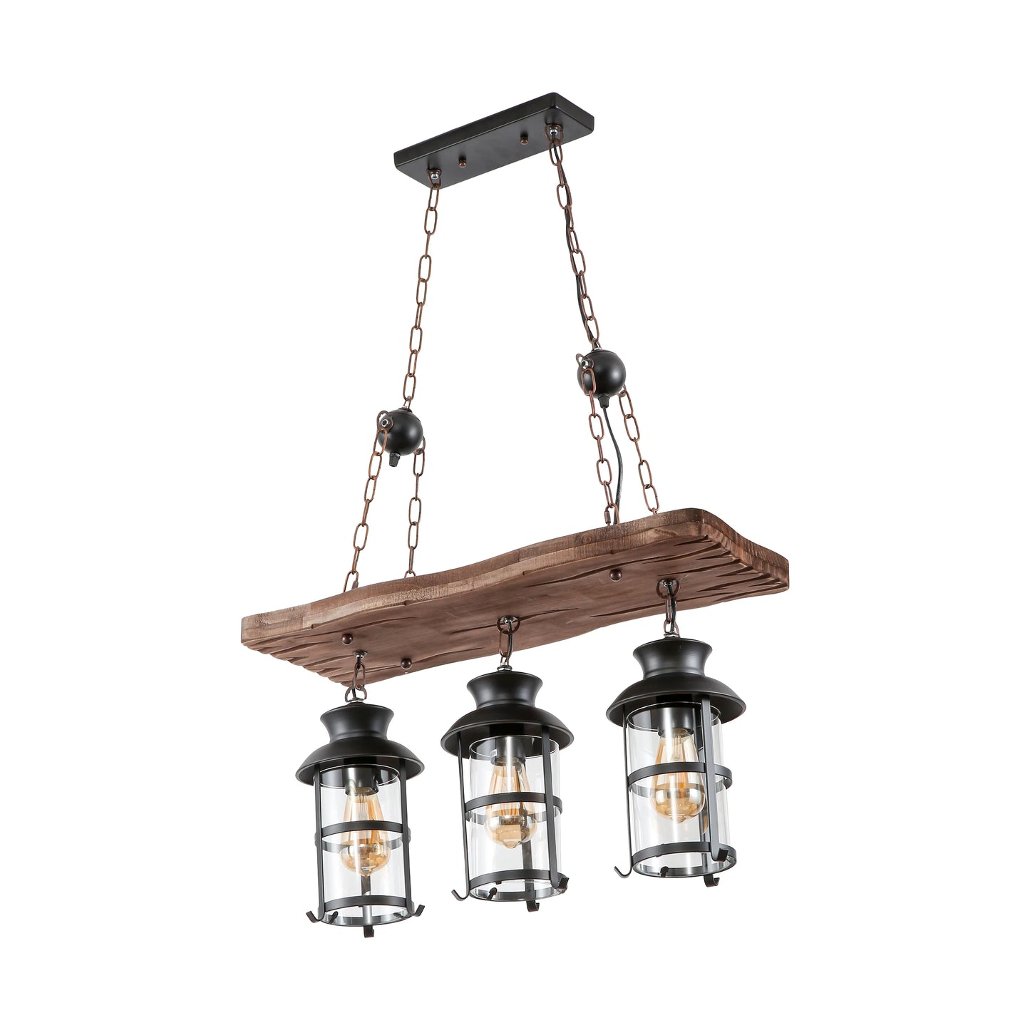 Crescent or Board Wood Cylinder Glass Shaded Rustic Farmhouse Nautical Marine Sailor Kitchen Island Pendant Ceiling Light E27