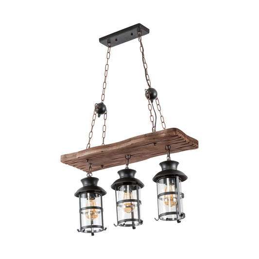 Crescent or Board Wood Cylinder Glass Shaded Rustic Farmhouse Nautical Marine Sailor Kitchen Island Pendant Ceiling Light E27