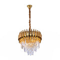 Metropolitan Square Beam Design Tiered Crystal Modern Chandelier Ceiling Light