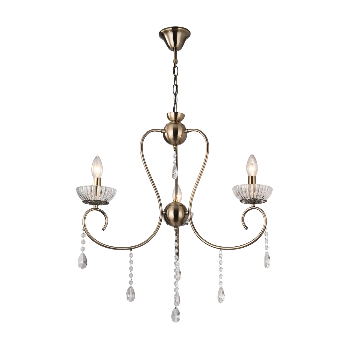 Versailles Elegance Crystal Swan Chandelier Ceiling Light