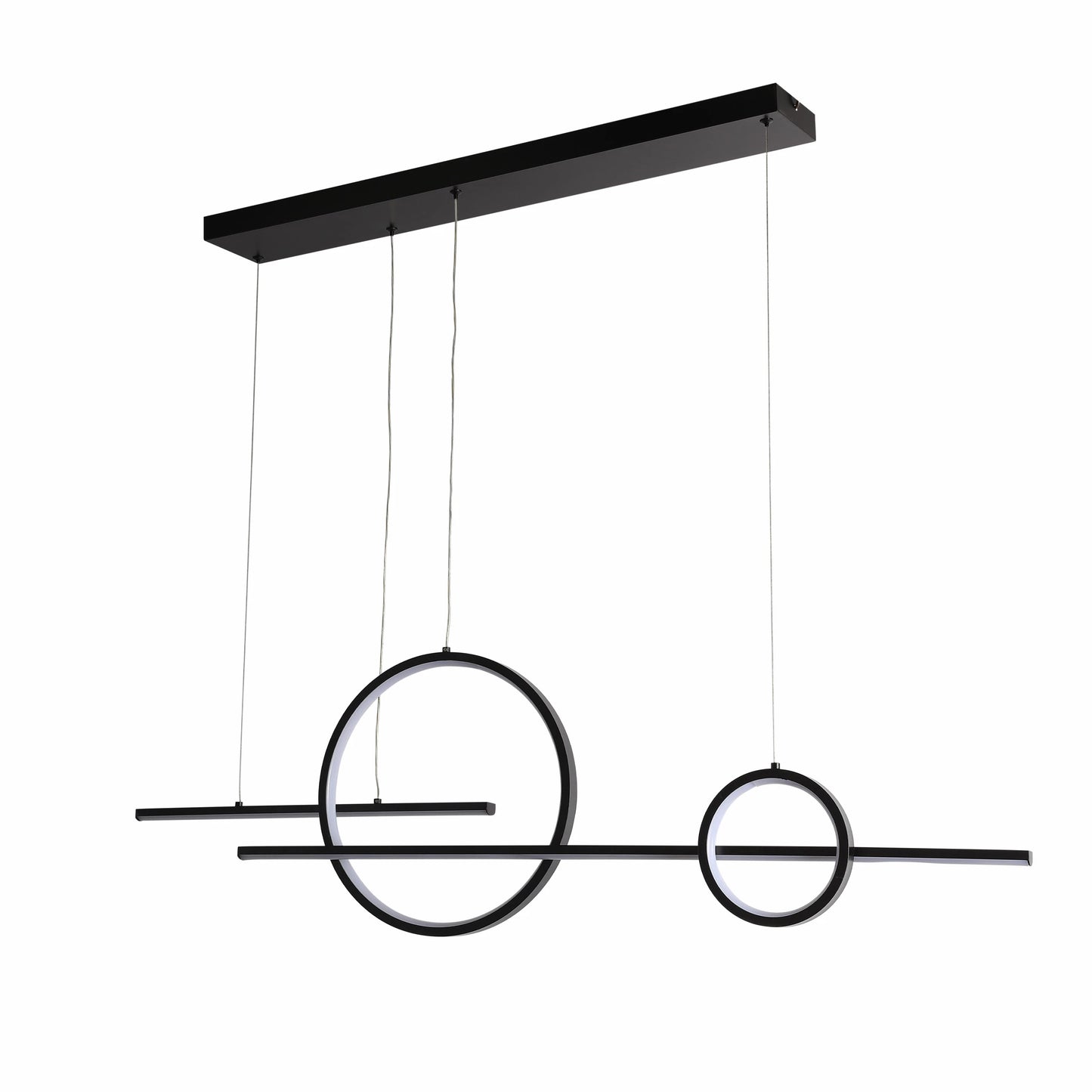 Kitesurf Scandinavian Dining Modern LED Ceiling Light Black 56W CCT Changeble