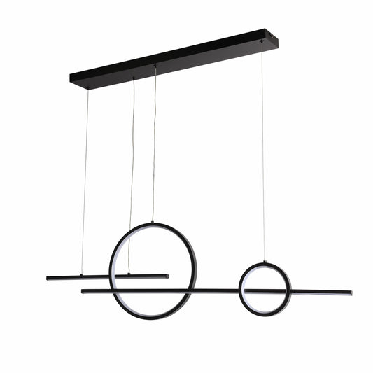 Kitesurf Scandinavian Dining Modern LED Ceiling Light Black 56W CCT Changeble