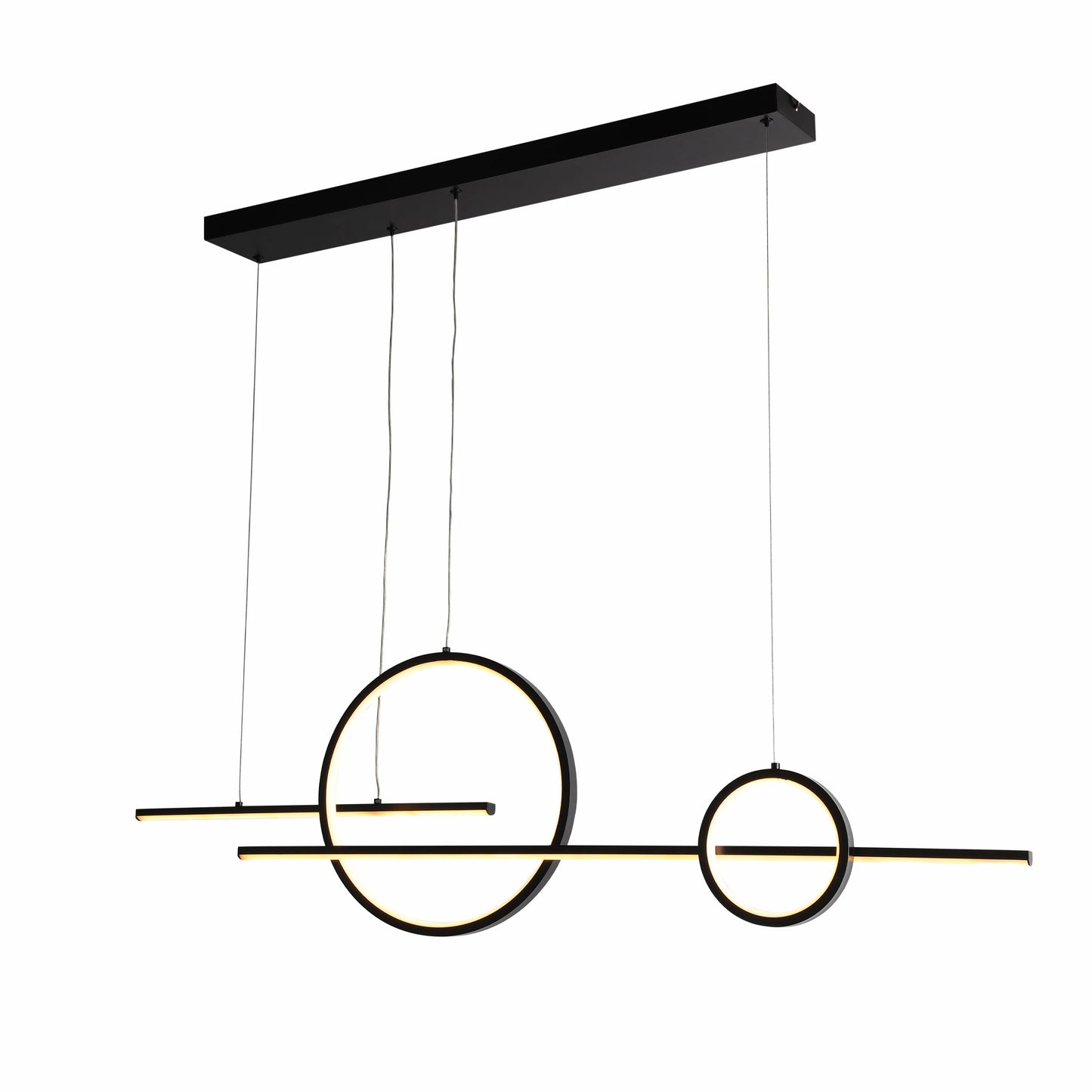 Kitesurf Scandinavian Dining Modern LED Ceiling Light Black 56W CCT Changeble