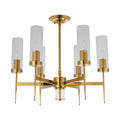 American Fluted Glass Chandelier Ceiling Light