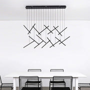Gold Crisscross Modern Multi-Pendant Chandelier