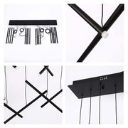 Gold Crisscross Modern Multi-Pendant Chandelier