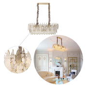 Luxury Gold Crystal Chandelier Dimmable Pendant Light E14