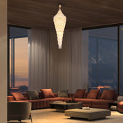 Luxury Gold Crystal Chandelier Dimmable Pendant Light E14