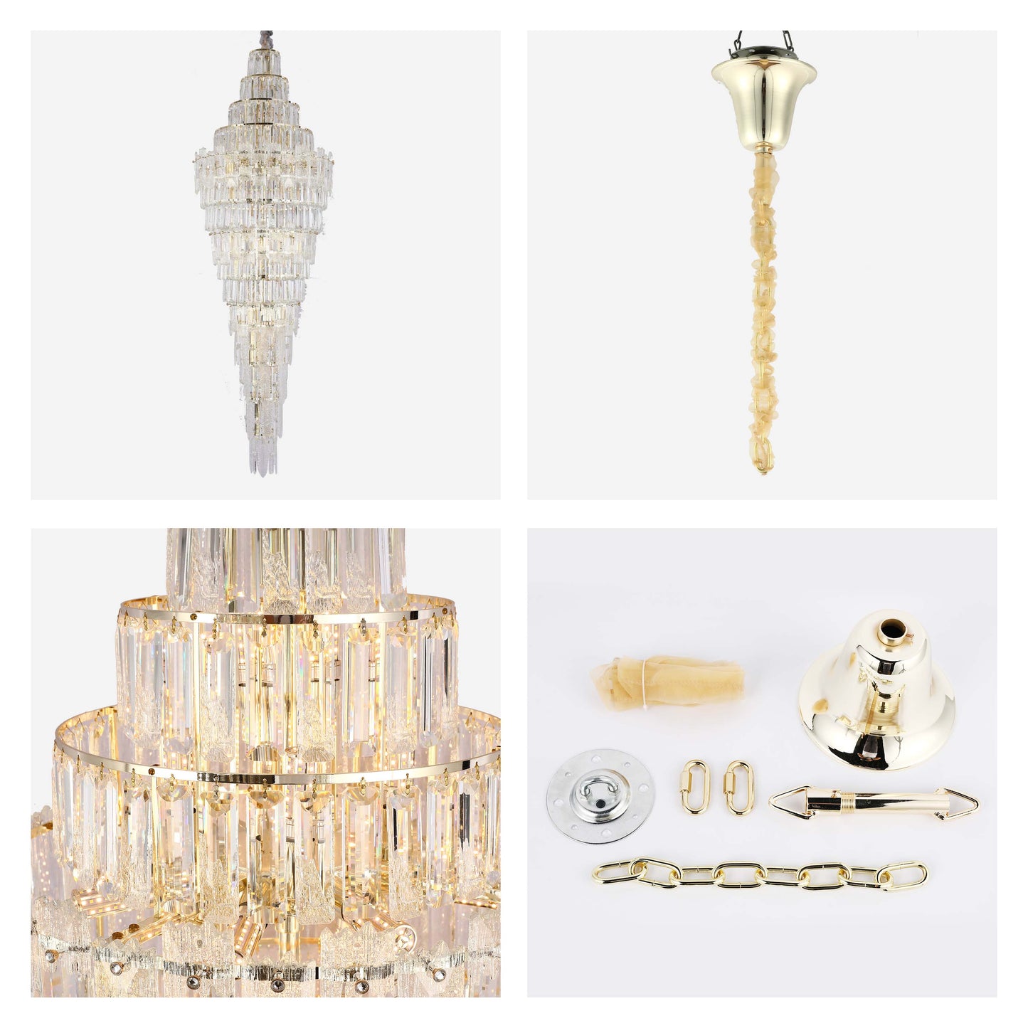 Lyustra M2026 43xE14 GOLD 580mm*H1750mm