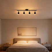 Modern Black & Brass Linear Spotlight Bar, GU10 Dimmable