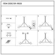 Modern Black & Brass Multi-Arm Spotlight, GU10 Dimmable