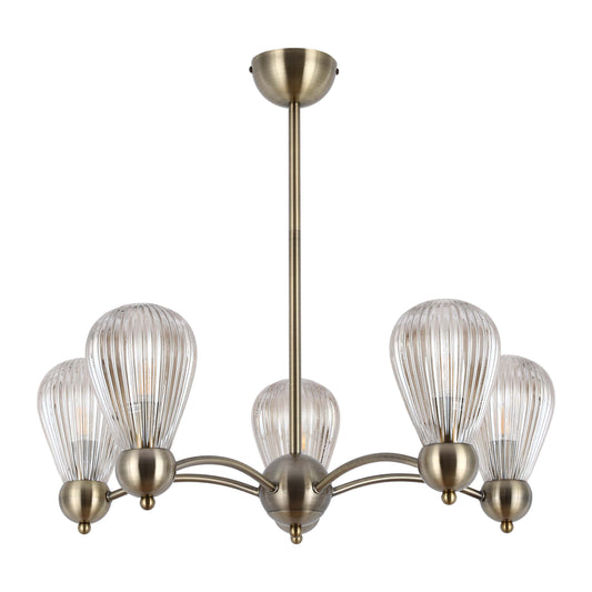 Pendant Lamp 68690/5 Antique Brass E14x5