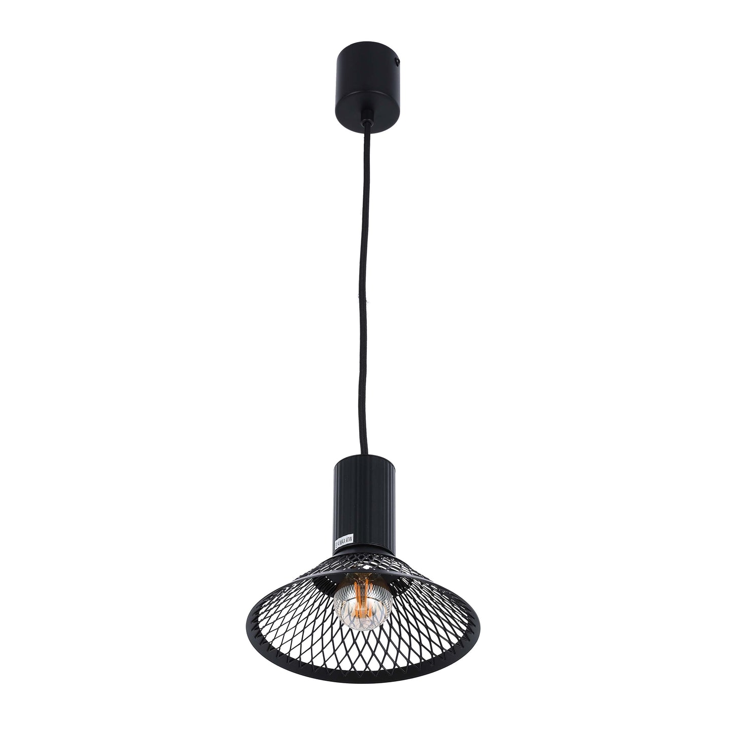 Modern Matte Black Disc Shade Pendant Light, 1 to 8-Light E14