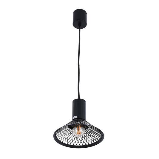 Modern Matte Black Disc Shade Pendant Light, 1 to 8-Light E14