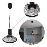 Modern Matte Black Disc Shade Pendant Light, 1 to 8-Light E14