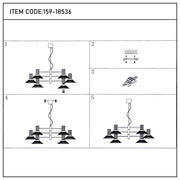 Modern Matte Black Disc Shade Pendant Light, 1 to 8-Light E14