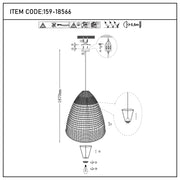 Natural Woven Bamboo & Seagrass Pendant Light, 1x E27