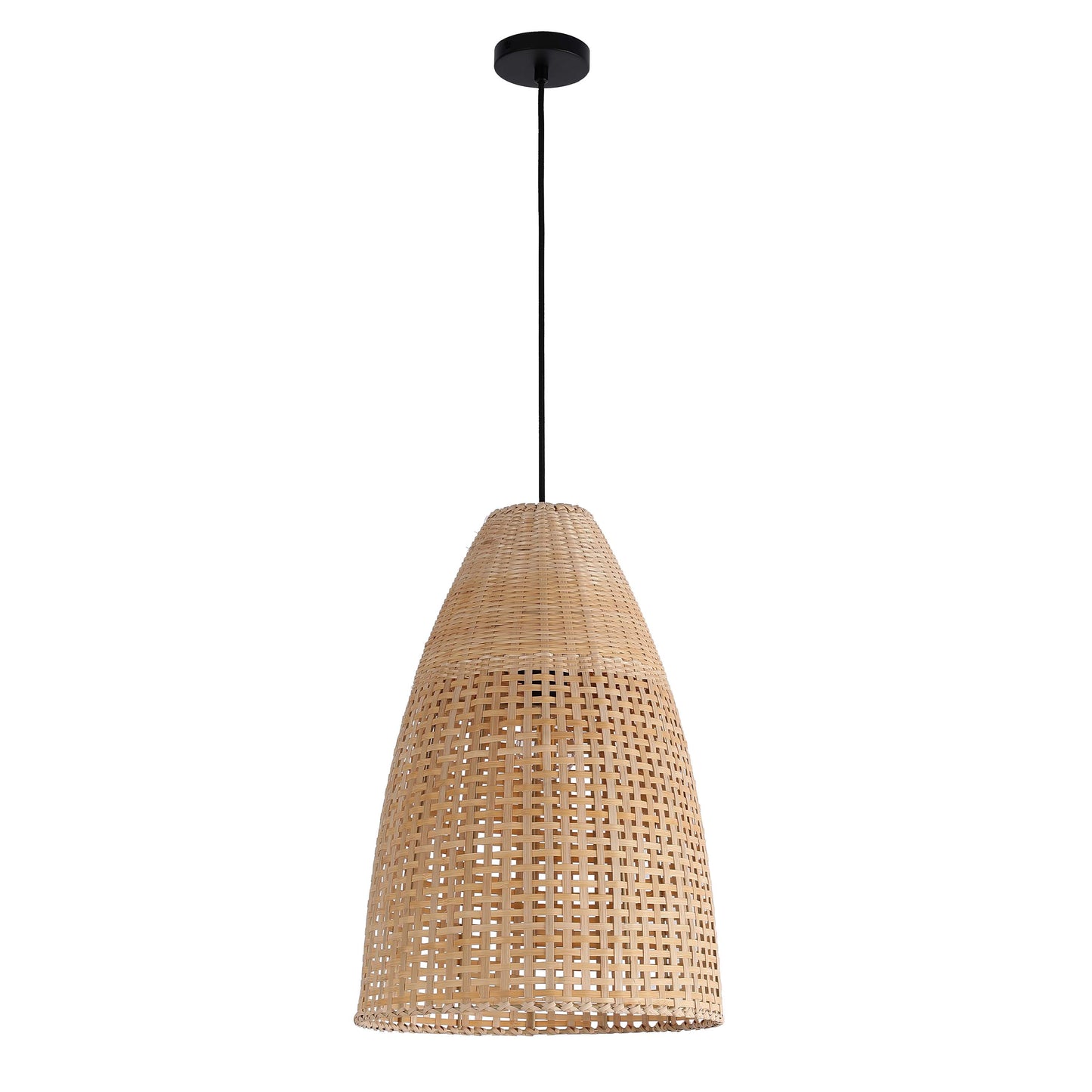 Natural Woven Bamboo & Seagrass Pendant Light, 1x E27
