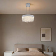 Premium Modern Crystal LED Chandelier, Dimmable with 2.4G Remote, 3CCT