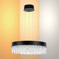 Premium Modern Crystal LED Chandelier, Dimmable with 2.4G Remote, 3CCT