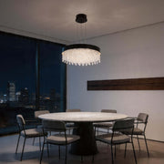 Premium Modern Crystal LED Chandelier, Dimmable with 2.4G Remote, 3CCT
