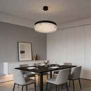 Premium Modern Crystal LED Chandelier, Dimmable with 2.4G Remote, 3CCT