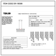 Premium Modern Crystal LED Chandelier, Dimmable with 2.4G Remote, 3CCT