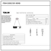 Premium Gold Crystal LED Chandelier, Dimmable with 2.4G Remote, 3CCT