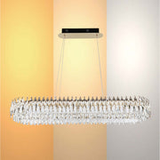 Premium Modern Crystal LED Chandelier, Dimmable with 2.4G Remote, 3CCT
