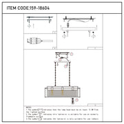 Industrial Black & Gold Linear Mesh Cage Pendant Light, 3 / 5 Light E27