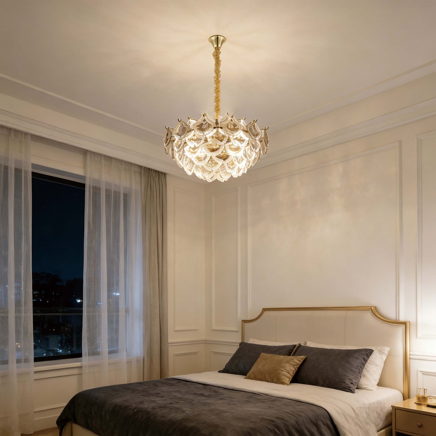 Luxury Gold Crystal Chandelier Collection M2123, 9 to 45 Light E14