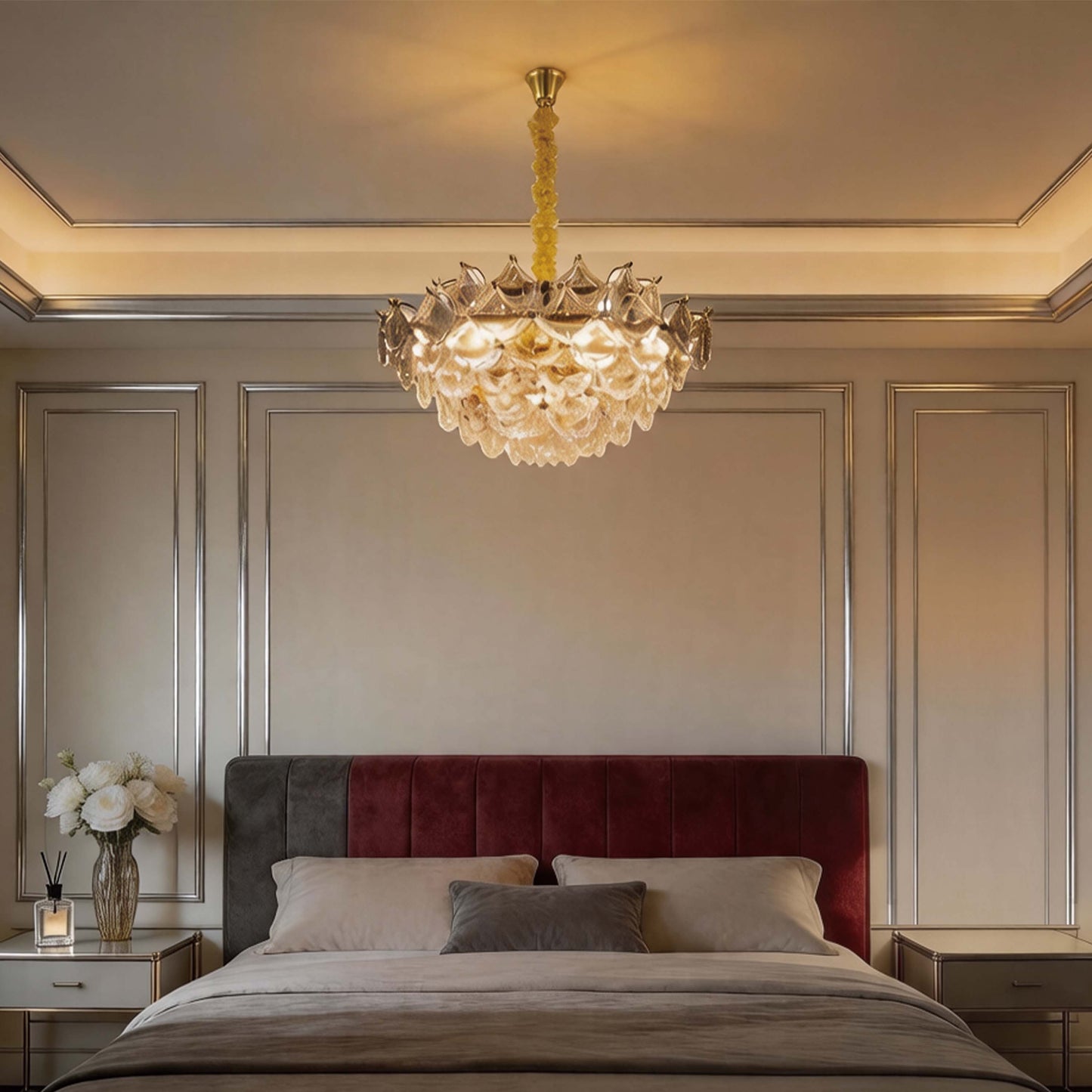 Luxury Gold Crystal Chandelier Collection M2123, 9 to 45 Light E14